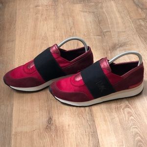Michael Kors MK Trainer Maroon Sneaker Size 9